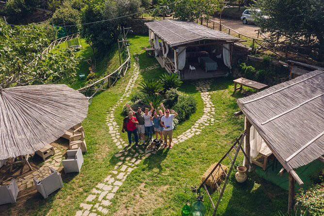 Authentic Farm Tour with Pizza, Cheese, Wine & Limoncello Tasting - Wine tasting at the vineyard: more than a sip and a smile