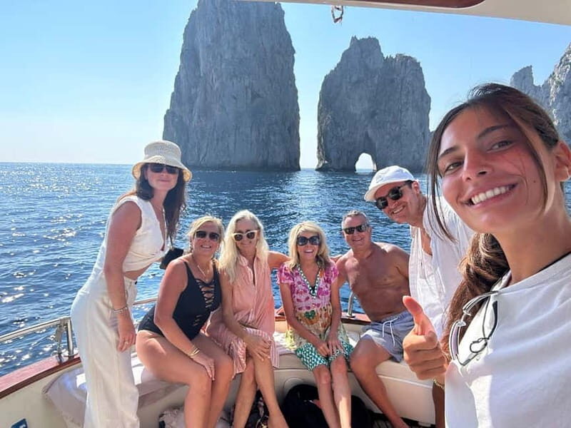 Capri and Blue Grotto Day Tour From Sorrento with 8 People - Food and drinks on the boat: better than you’d expect