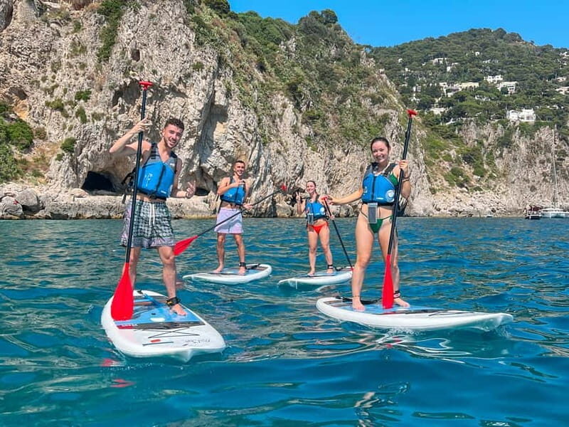 Capri: Caves and Beaches Paddle Board Tour. Photos included - Getting started at Capri Hydro in Marina Piccola