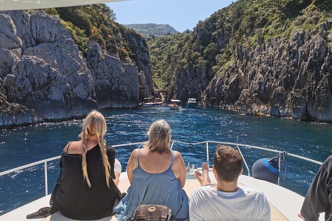 Discover the Amalfi Coast with a private boat tour - Bagni della Regina Giovanna and Villa Pollio Felice ruins from the water