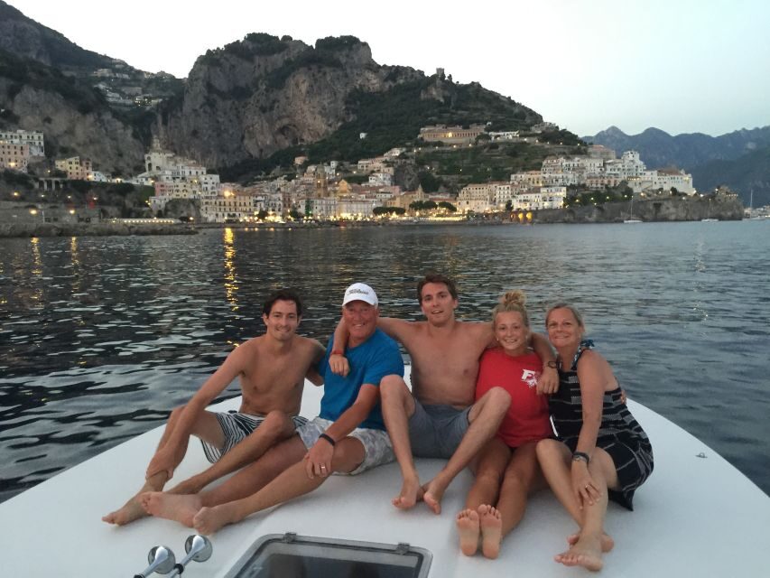From Amalfi: Private Sunset Cruise along the Amalfi Coast - Choose your departure: Amalfi, Positano, Praiano, Cetara, Maiori, or Minori