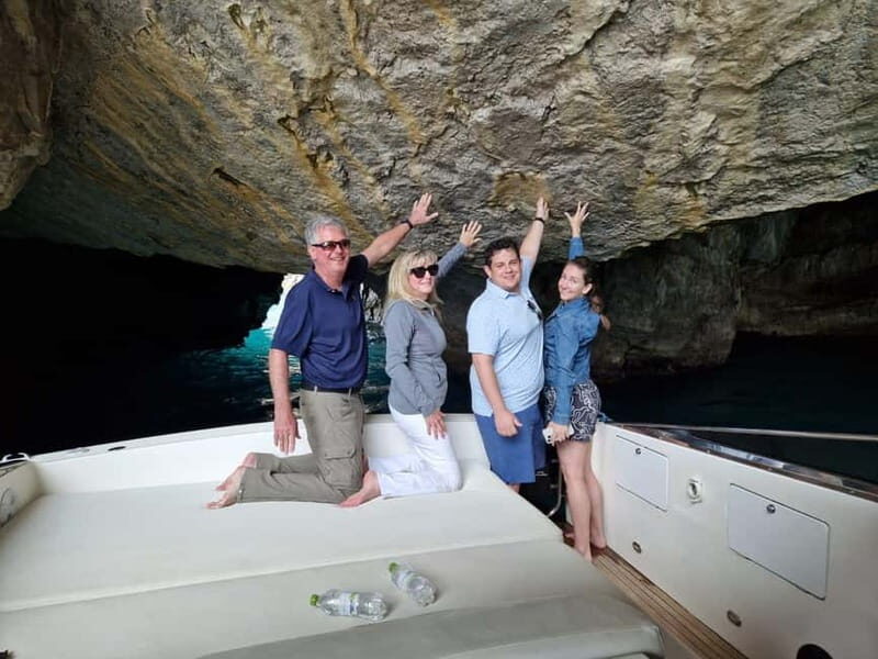 From Sorrento: Full-Day Boat Tour to Capri with Drinks - The Capri cruise plan: grottos, caves, and iconic rocks within reach