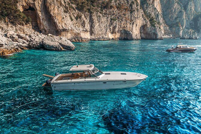 Half day around Capri by Itama 38 speedboat - Onboard comfort: swims, snorkeling, and drinks that keep you relaxed