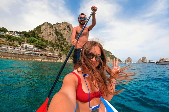 Paddleboard in Capri between caves and beaches. Photos included! - Meeting at Marina Piccola (30 Minutes Early) and Paddling Toward Scoglio delle Sirene