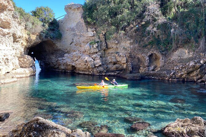 Panoramic Sorrento Kayaking Experience with Swimming & More - Roman Ruins From a Kayak Seat