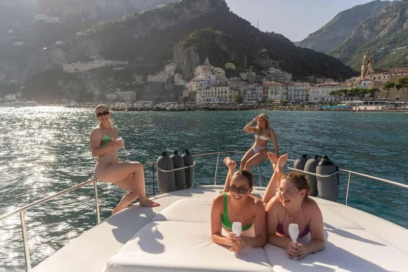 Positano: Boat Adventure, Caves, Beaches, Snorkeling, Amalfi - What’s Included: Drinks, Snacks, and A Sea-View Meal
