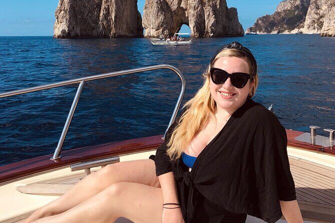 Positano , Praiano to Capri private boat tour - The Boat Tour Around Capri: Faraglioni, Natural Arches, and Grotto Stops