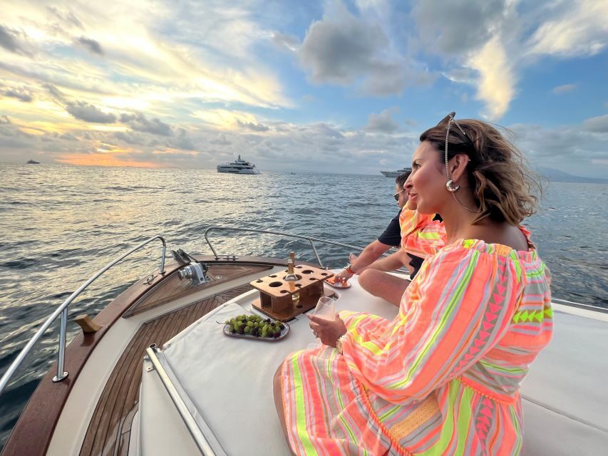 Sorrento: Private Sunset Boat Tour with Music and Aperitif - Price: $553.32 per group up to 6, and how to judge the value