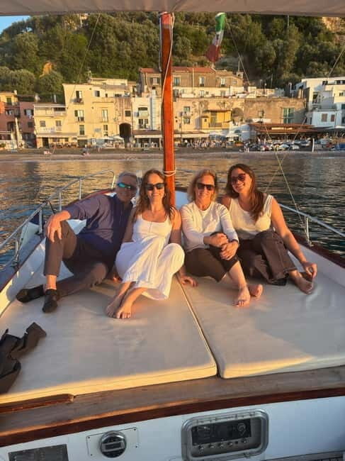 Sorrento Sunset Cruise with Aperitif on Board - Marina Grande to Villa Pollio Felice: postcard views and real geology