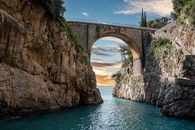 Sunset boat tour of the Amalfi Coast - Stop 2: Conca dei Marini, Baia del Saraceno, and the Emerald Grotto swim